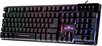 Ky-100-Clavier Gamer Semi-Mécanique Rainbow-Noir