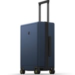 LEVEL8 Valise Cabine Élégant Micro Diamant Structuré Design Bagages Cabine Trolley Rigide Valise de Voyage avec 4 roulettes Doubles Pivotantes et Serrure TSA, 55x37x23CM, 40L, Bleu Foncé