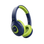 PROMATE Child-Safe Wireless Bluetooth Over-Ear Headphones. Up to 5 Hours Playback Time, Range 85-93dB. Built-in 300mAh Battery, 10m Operating Distance, Built-in Mic, Padded Ear Pads. Emerald Color (p/n: CODDY.EMR)