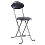 DSHUJC Chaise Pliante portative de siège de Tabouret de Bar de Petit-déjeuner Coussin en PVC Souple avec Dossier pour Camping Pique-Nique Garden Party en Plein air