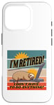 iPhone 16 Pro Sloth treadmill relaxed eyes closed humorous retirement lazy Case