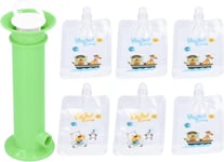 VGEBY Fruit Puree Filler 7 PCS Baby Food Pouch Maker Reusable Pure Color