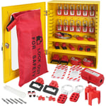 Vevor - Kit deetiquetage de verrouillage electrique, 59 pcs, station de consignation et deetiquetage de securite avec cadenas, moraillon, etiquette,