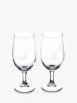 Selbrae House Stag Craft Beer Glass, Set of 2, 383ml, Clear