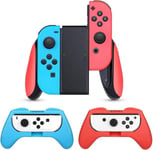 Yhteensopiva Nintendo Switch/Switch OLED Joy-Conin kanssa, 3 in 1 kulutusta kestävä pelikytkinohjaimen kahvakotelosarja