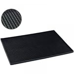 Cyslmuk - 1pc Tapis égouttoir à couverts noir, 45x30 cm, grand tapis de bar, tapis de séchage à couverts, compatible lave-vaisselle, plastique souple