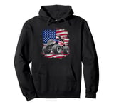 Monster Truck American Flag USA Party Dino Dinosaur Trucks Pullover Hoodie