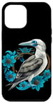 iPhone 12 Pro Max Blue Footed Booby Floral Artwork Blue Footed Booby Lover Case