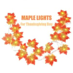 Christmas Leaves String Lights, 20 Led Maple Leaf Lamp String, Warm White Light,