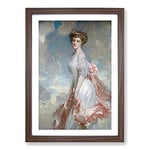 Big Box Art Portrait of A Lady by John Singer Sargent Framed Wall Art Picture Print Ready to Hang, Walnut A2 (62 x 45 cm)