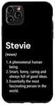 Coque pour iPhone 11 Pro Max Stevie Définition du nom Dictionnaire amusant