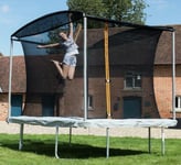 Sportspower 10ft x 8ft Rectangular Trampoline With Enclosure Safety Net Folding