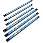 Kit Barres Porte-outils 6x61cm Barres magnétiques Acier Rangement accessoires Atelier Montage mural - blau