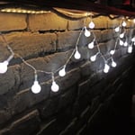 10M Ball LED String Lights Outdoor Pallo Ketju Valot Seppele Valot Polttimo Fairy Lights Party Home Hääpuutarha Joulukoristeet Valaisimet