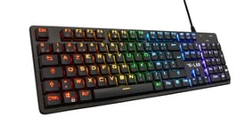 The G-Lab Keyz Platinium Clavier Mécanique Gamer AZERTY FR Red Switch Low Profile - Rétroéclairage RGB 100% Personnalisable, Anti-ghosting Total - PC/PS4/PS5/Xbox – Nouveau 2022, Noir