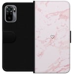 Tegnebogsetui til Xiaomi Redmi Note 10S med Rosa Hjerte motiv