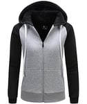 GEEK LIGHTING Sweat à Capuche Femme Polaire Chaud Veste Femme Chic et Elegant Sweatshirt à Capuche Femme Zippé Veste Hoodie Jacket Chaud Automne Hiver S-2XL