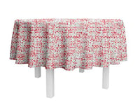 Nydel Nappe Perle Enduction Acrylique, Rouge, Ronde 160 cm