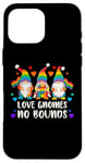 Coque pour iPhone 16 Pro Max Fierté LGBT, Nains de jardin, Couleurs arc-en-ciel