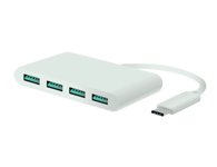 Deltaco USB-C till USB 3.0 hub 4x 3.0-portar vit 0,2 m