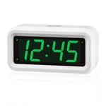 KWANWA Digital Alarm Clock Battery Operated Powered Only,Adjustable LED Brightness,12Hr/24Hr,Cordless,Small LED Clock For Bedroom Office Travel