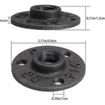 10 st 3/4\"\"" Bsp Golvfläns Gjutjärn Gängad Fläns Svart Rörflänsar 3 Håls Gängad Koppling Med Skruvar För Industriella Möbler Diy Dekor Montering"