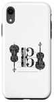 Coque pour iPhone XR Violoncello Clef de Ténor (Noir Ancien) Cello