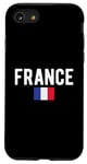 Coque pour iPhone SE (2020) / 7 / 8 Drapeau de la France avec nom de la France pour les Français et ceux qui aiment la France