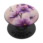 Fleur De Cerisier Japonais Fleur Pourpre PopSockets PopGrip Adhésif