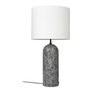 Gubi - Gravity Floor Lamp - XL Low, Grey Marble/White - Skärmlampor - Space Copenhagen - Grå