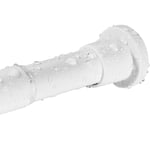 Tringle à Rideau de Douche Extensible Blanche 73-107cm, Barre de Rideau de Douche Télescopique pour Salle de Bain, Cabine de Douche, Dressing