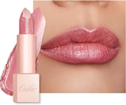 Oulac Pink Shimmer Lipstick for Women-Moisture Tinted Lip Balm for Dry Lips, &