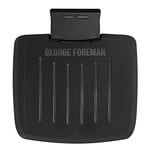 George Foreman Immersa Small Electric Grill [Removable Control Panel allows grill machine to be fully washable & dishwasher safe, Energy saving, Healthy, Toastie, Panini, Hot plate, BBQ] Black, 28300