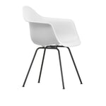 Vitra - Eames RE Plastic Armchair DAX 85 Cotton White, Basic Dark Base - Charles & Ray Eames - Vit - Metall/Plast