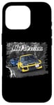 Coque pour iPhone 16 Pro CP9A Racing CAR jaune vs bleu