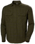 Helly Hansen Lokka Organic Flannel LS Shirt Men herrskjorta Grön S - Fri frakt