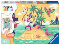 Ravensburger - Puzzle&Play - 2x24 pièces - La Chasse au trésor des Pirates - pour Enfants dès 4 Ans - Puzzle de qualité supérieure - Carton épais et résistant - 05591