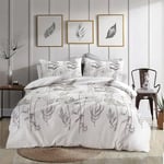 Kampala Hill Flora Reversible Duvet Cover Set Floral White Kingsize Bedding Set