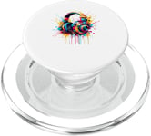 Splash Art Casque Musique Chant Chanteur Chanson PopSockets PopGrip pour MagSafe