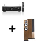 Un ampli Denon PMA-900HNE Noir + une paire d'enceintes colonne Cabasse Jersey MT32/2 Noyer