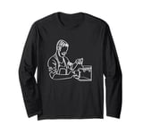 Coffee Espresso Barista Coffee Maker Silhouette Long Sleeve T-Shirt