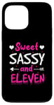 Coque pour iPhone 13 Pro Max Joyeux 11e anniversaire Sweet Sassy et Eleven Girls 11 ans