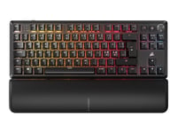 Corsair K70 Core Tkl Wireless Rgb - Tastatur - Tkl - Bakgrunnsbelyst - Trådløs - Bluetooth, Usb, 2.4 Ghz - Qwerty - Nordisk - Tastsvitsj: Corsair Mlx Red V2 - Svart