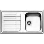 APELL MLE861ILBC ÉVIER LAVABO 86X50 CM GOCCIOLATOIO SX SPAZZOLATO SEMIFILO