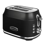 Rangemaster RMCL2S201BK Classic 2 Slice Toaster, Matt Black