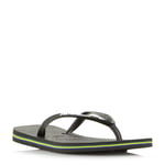 Havaianas Womens Ladies - Stripe Sole Flip Flops - Black - Size EU 39