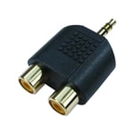 3.5 mm Male Stereo Plug to 2 RCA Female Jack Audio Y Splitter Adapter