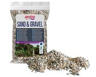 Amtra Polychrome - Natural aquarium gravel, decorative soil, sand and white gravel, grains 3-4 mm, 2 KG