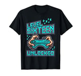 Level 16 Unlocked Birthday Shirt Boy 16 Years Old Gamer Gift T-Shirt