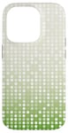 Coque pour iPhone 14 Pro Vert et blanc à pois dégradés fond disco années 60 70